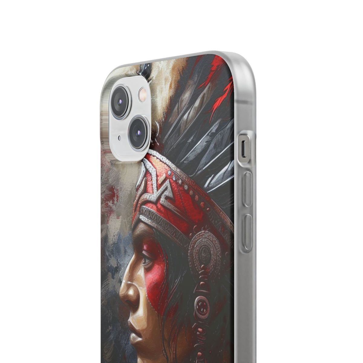 Aztec Silent Warrior – Flexi Phone Case (iPhone & Samsung • Clear TPU • Made in USA • Personalized Option)