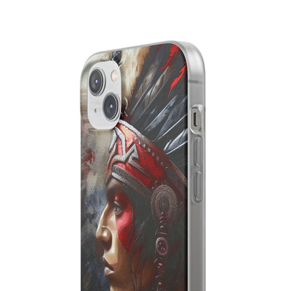 Aztec Silent Warrior – Flexi Phone Case (iPhone & Samsung • Clear TPU • Made in USA • Personalized Option)