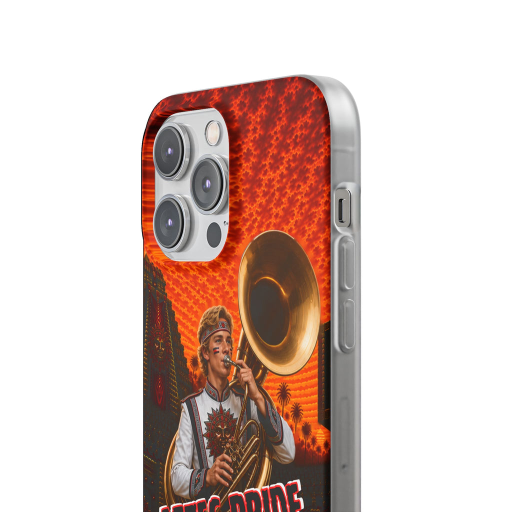 Aztec Band Warrior – Flexi Phone Case (iPhone & Samsung • Clear TPU • Made & Shipped in the USA • 🚚 FREE USA Shipping • Personalized Option)