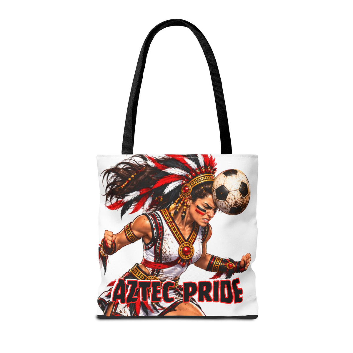 Aztec Soccer Savage Female Warrior Tote Bag