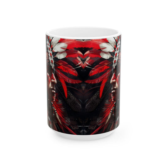 Aztec Loyal Warrior – Ceramic Mug (11oz, 15oz • Dishwasher & Microwave Safe • Made in USA • Personalized Option)