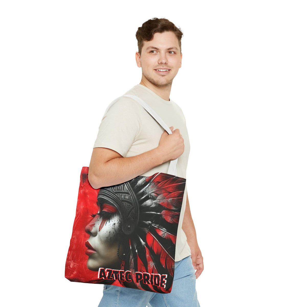 Aztec Fearless Goddess Tote Bag – Aztec-Inspired Reusable Shopping Bag | GringoArte