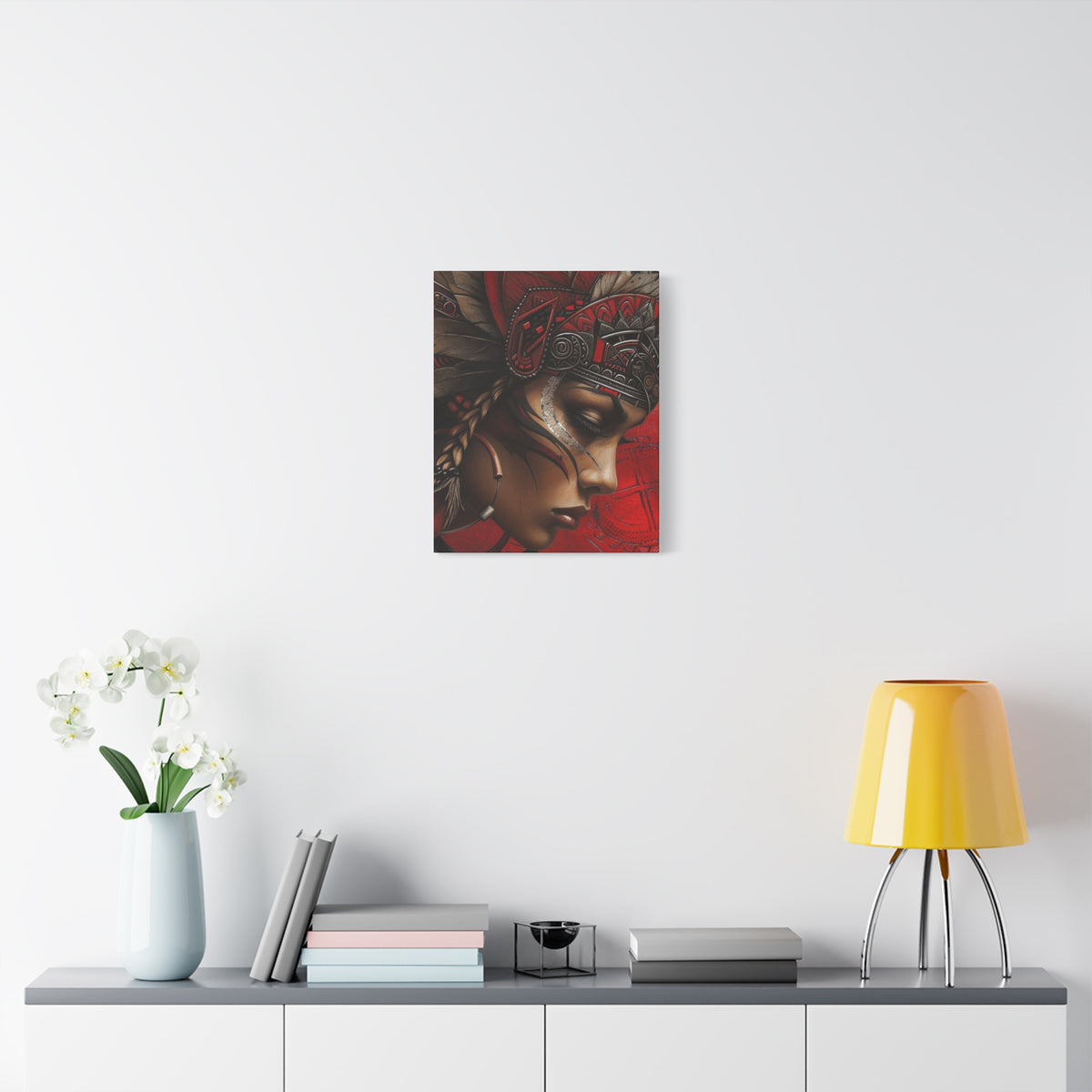 Aztec Sun Goddess – Bold Aztec Wall Art Canvas
