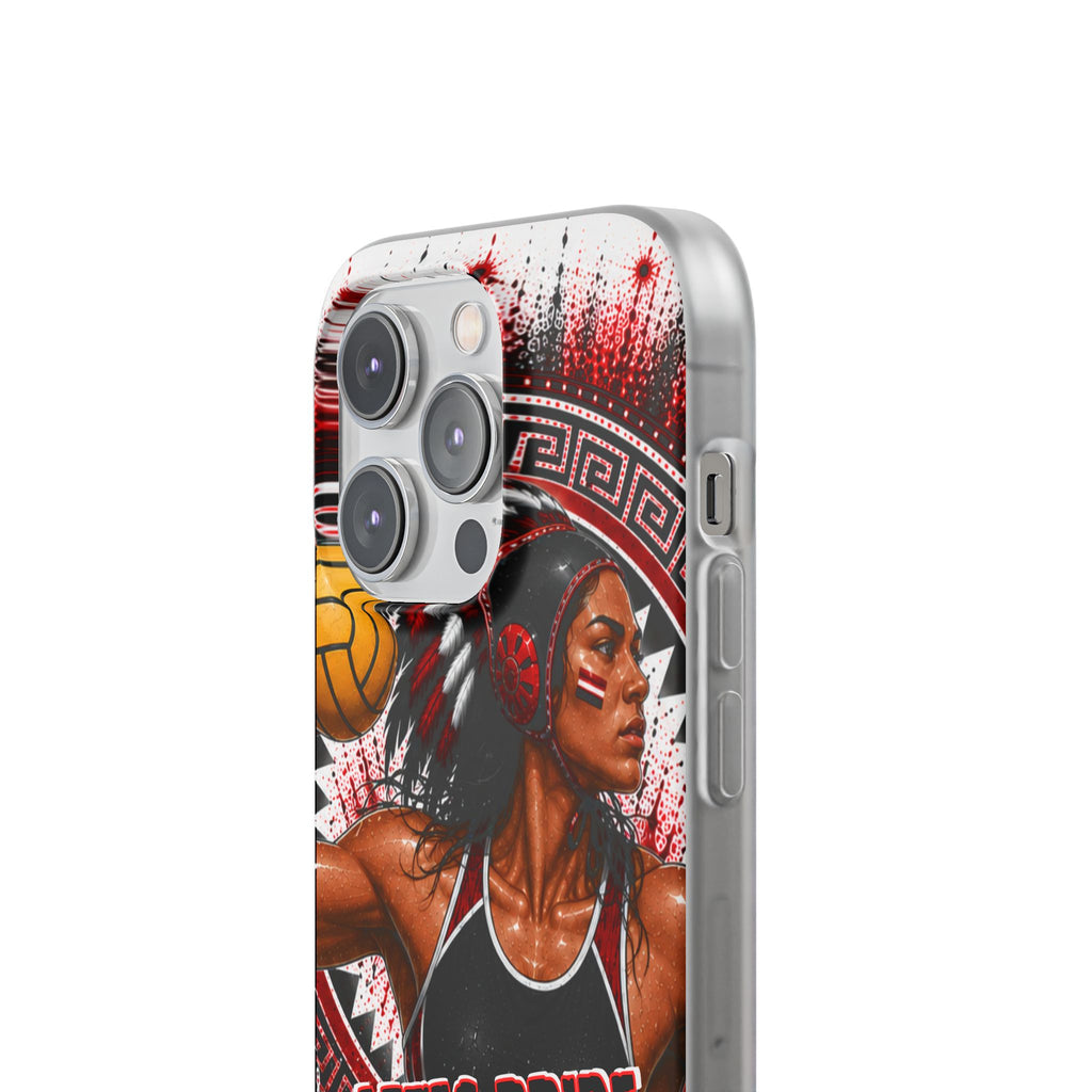 Aztec Water Polo Warrior – Flexi Phone Case (iPhone & Samsung • Clear TPU • Made in USA • Personalized Option)