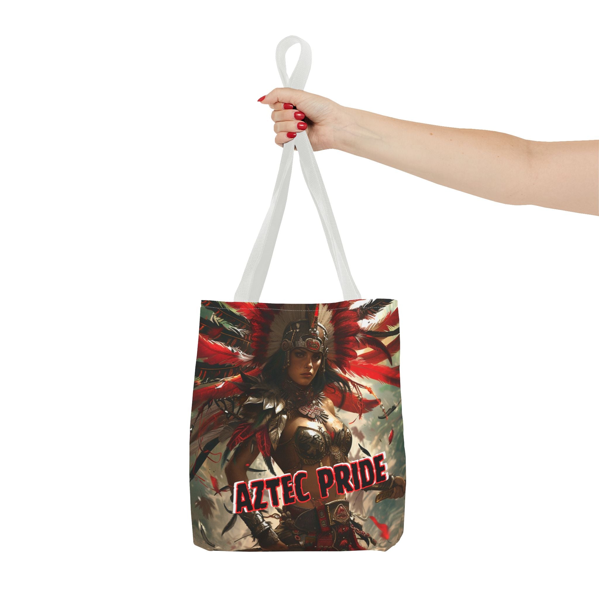 Aztec Blood Feather Goddess Tote Bag – Aztec-Inspired Reusable Shopping Bag | GringoArte