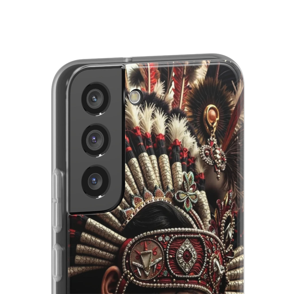Aztec Goddess Spirit – Flexi Phone Case (iPhone & Samsung • Clear TPU • Made in USA • Personalized Option)