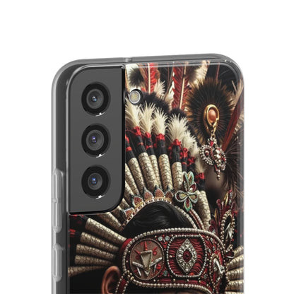 Aztec Goddess Spirit – Flexi Phone Case (iPhone & Samsung • Clear TPU • Made in USA • Personalized Option)