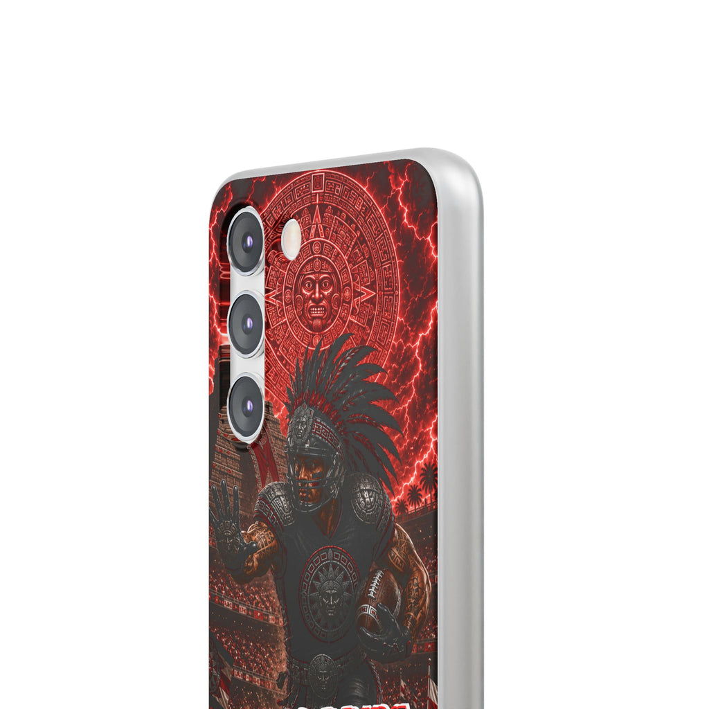 Aztec Football Warrior – Flexi Phone Case (iPhone & Samsung • Clear TPU • Made in USA • Personalized Option)