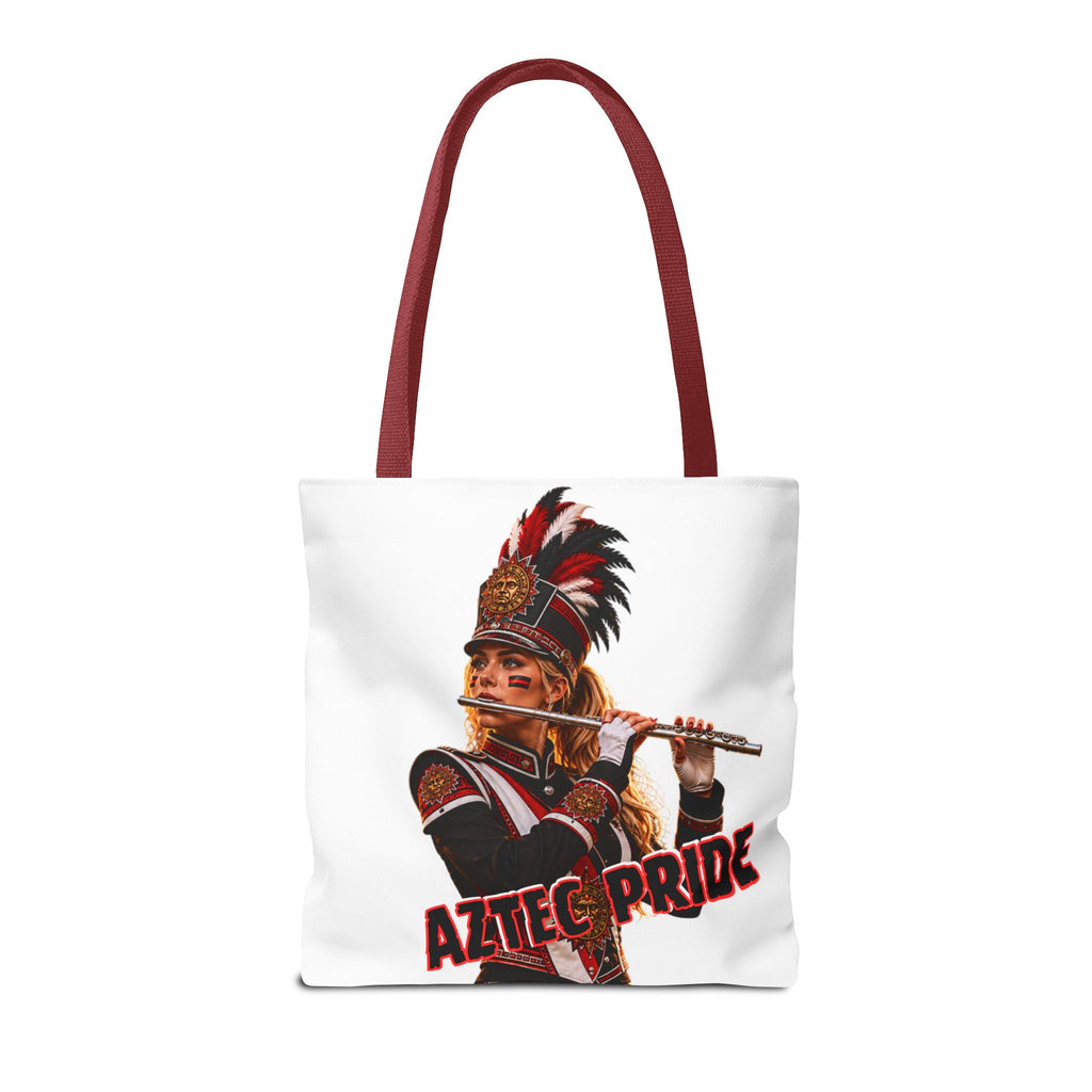 Aztec Band Warrior Tote Bag | Aztec-Inspired AI Art • Made & Shipped in the USA • 🚚 FREE USA Shipping • FREE Personalization