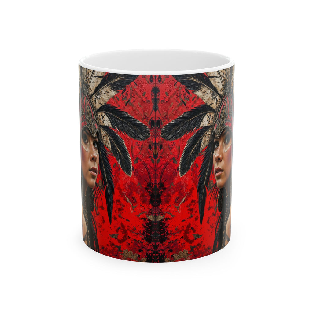 Aztec Moon Goddess – Ceramic Mug (11oz, 15oz • Dishwasher & Microwave Safe • Made in USA • Personalized Option)