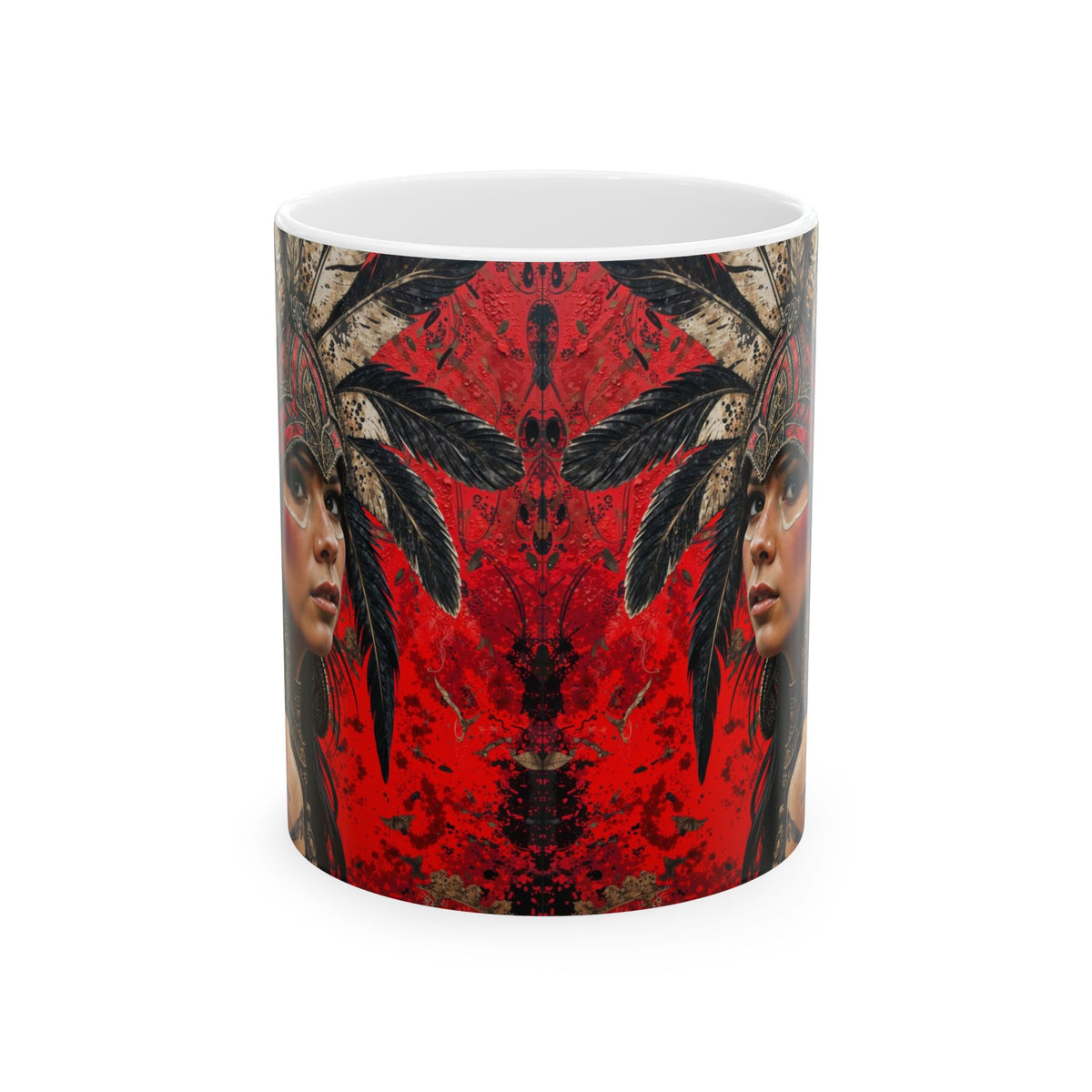 Aztec Moon Goddess – Ceramic Mug (11oz, 15oz • Dishwasher & Microwave Safe • Made in USA • Personalized Option)