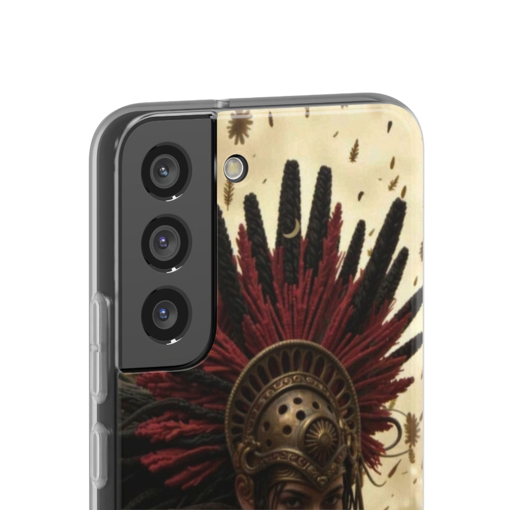 Aztec Bloodwar Queen – Flexi Phone Case (iPhone & Samsung • Clear TPU • Made in USA • Personalized Option)