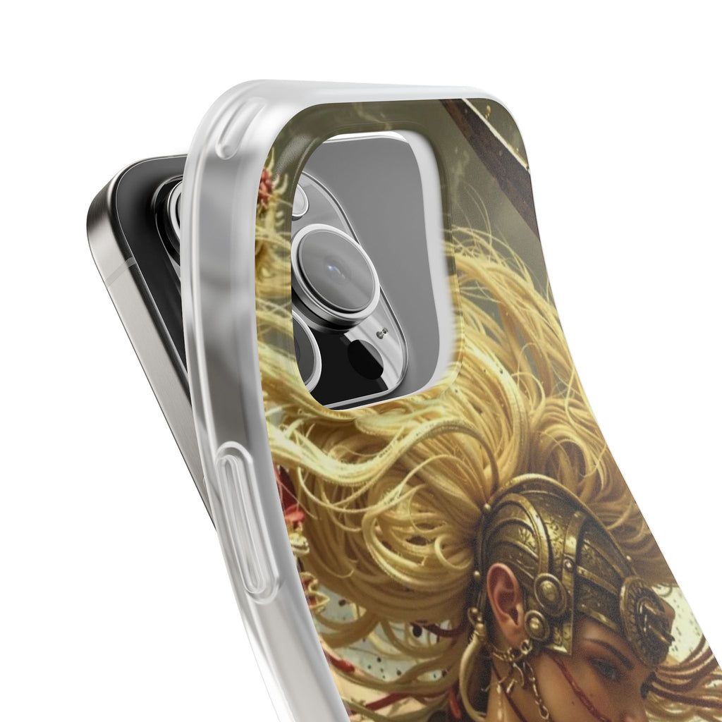 Aztec Iron Queen – Flexi Phone Case (iPhone & Samsung • Clear TPU • Made in USA • Personalized Option)