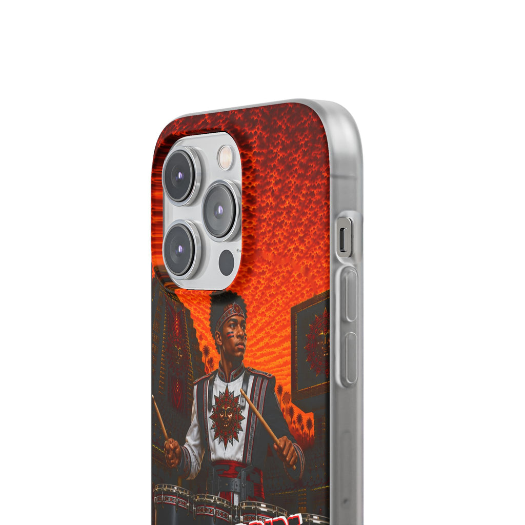 Aztec Band Warrior – Flexi Phone Case (iPhone & Samsung • Clear TPU • Made & Shipped in the USA • 🚚 FREE USA Shipping • Personalized Option)