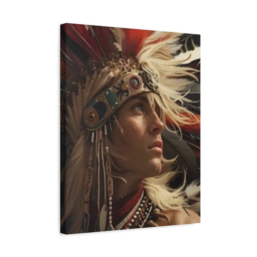 Aztec Sky Prince – Bold Aztec Wall Art Canvas