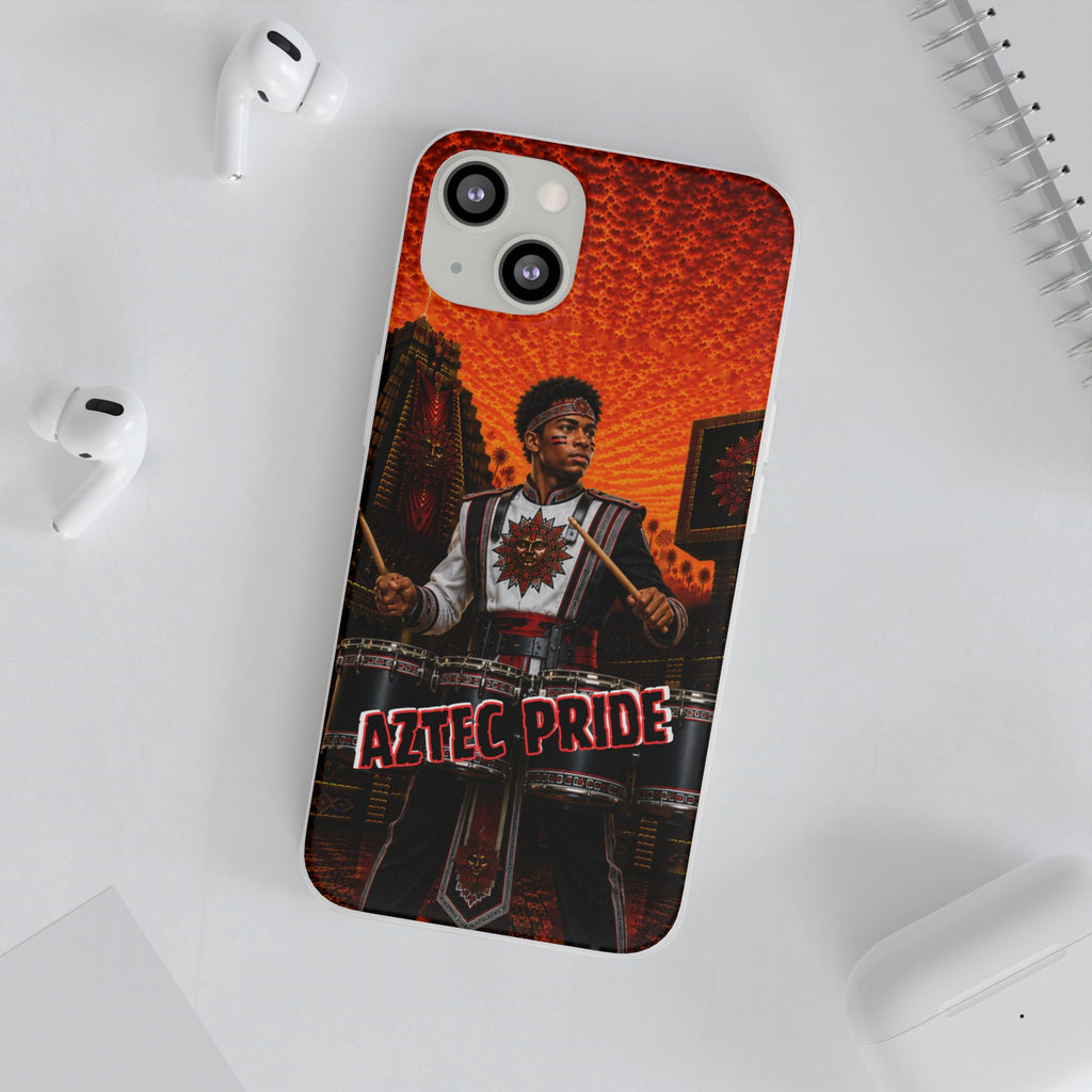 Aztec Band Warrior – Flexi Phone Case (iPhone & Samsung • Clear TPU • Made & Shipped in the USA • 🚚 FREE USA Shipping • Personalized Option)
