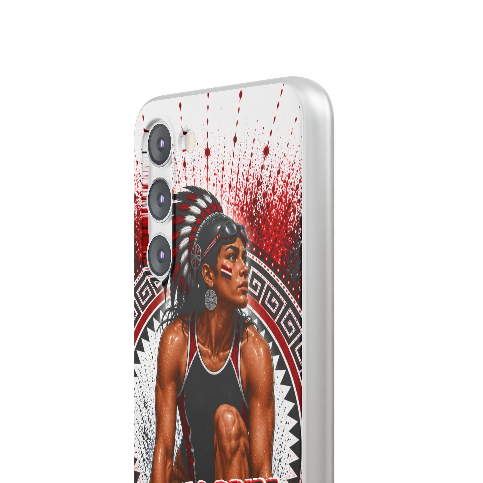 Aztec Swim & Dive Warrior – Flexi Phone Case (iPhone & Samsung • Clear TPU • Made & Shipped in the USA • 🚚 FREE USA Shipping • Personalized Option)