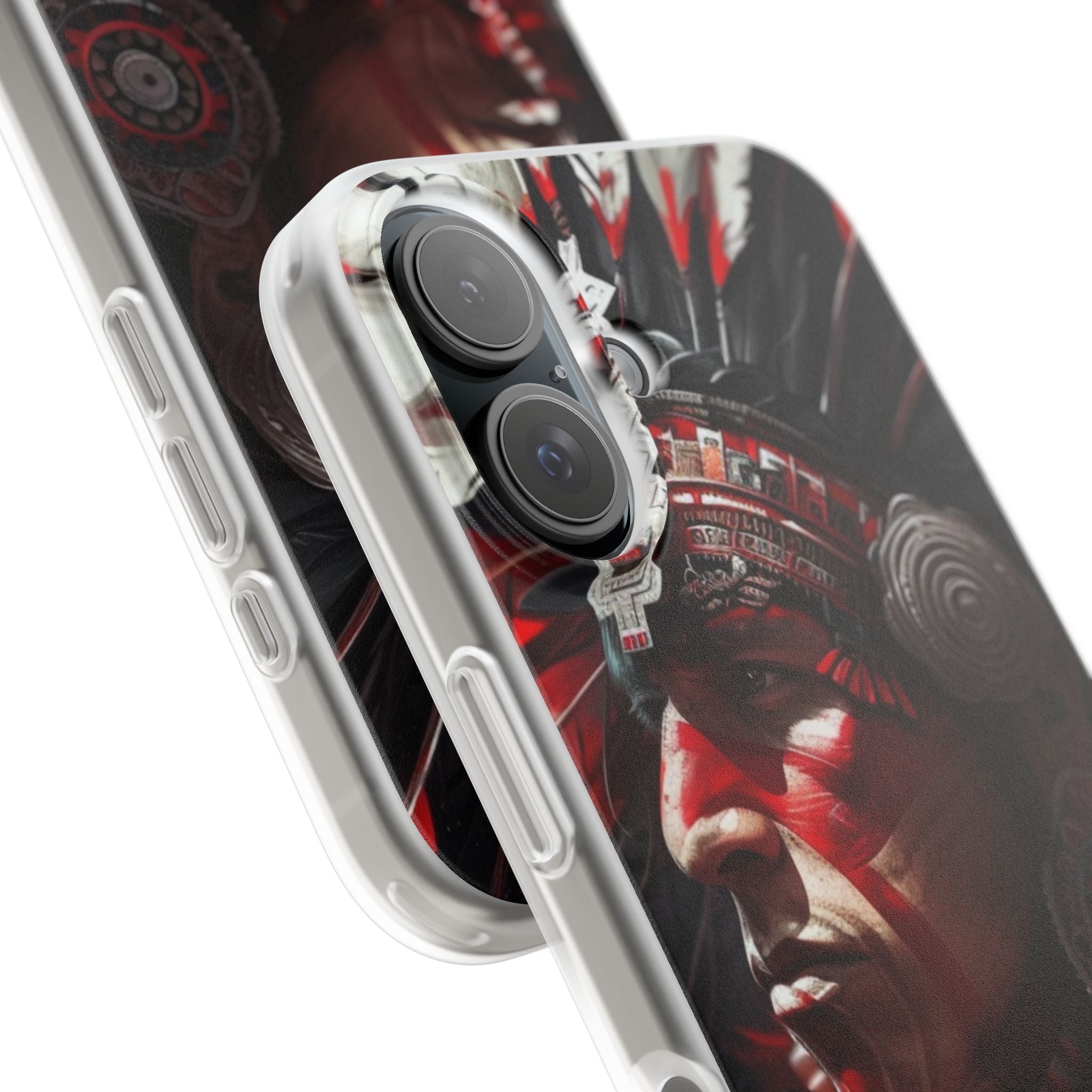 Aztec Loyal Warrior – Flexi Phone Case (iPhone & Samsung • Clear TPU • Made in USA • Personalized Option)