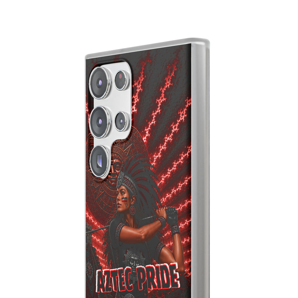 Aztec Golf Female Warrior – Flexi Phone Case (iPhone & Samsung • Clear TPU • Made & Shipped in the USA • 🚚 FREE USA Shipping • Personalized Option)