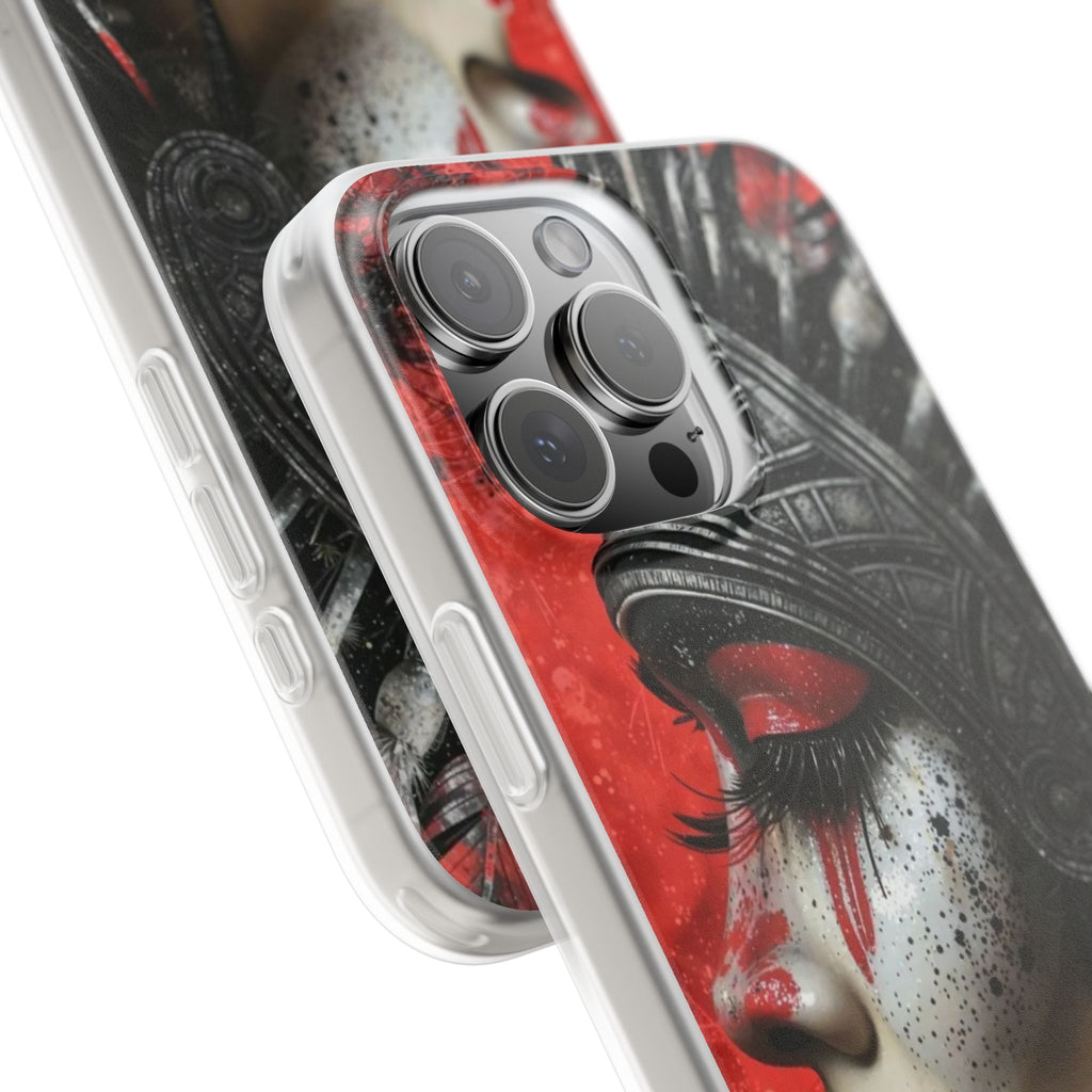 Aztec Fearless Goddess – Flexi Phone Case (iPhone & Samsung • Clear TPU • Made in USA • Personalized Option)