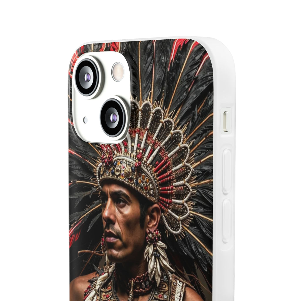 Aztec Sun Guardian – Flexi Phone Case (iPhone & Samsung • Clear TPU • Made in USA • Personalized Option)