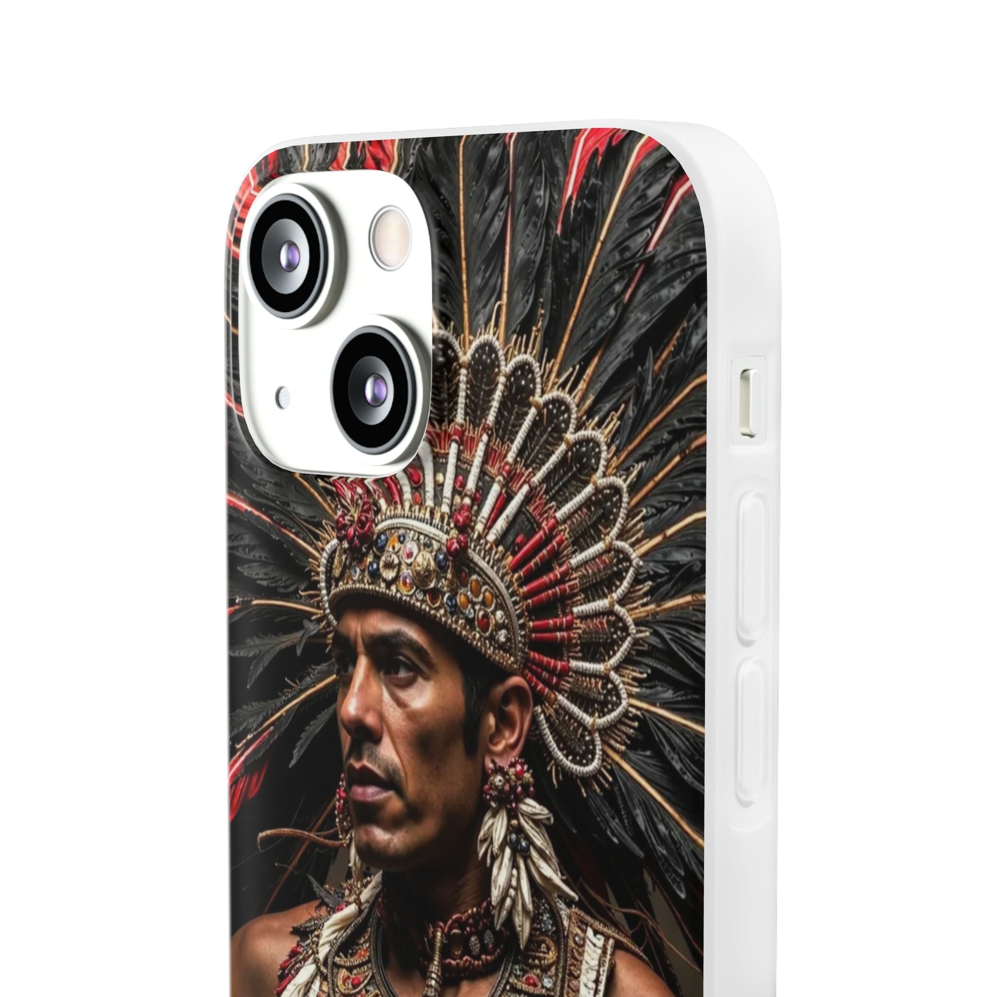 Aztec Sun Guardian – Flexi Phone Case (iPhone & Samsung • Clear TPU • Made in USA • Personalized Option)