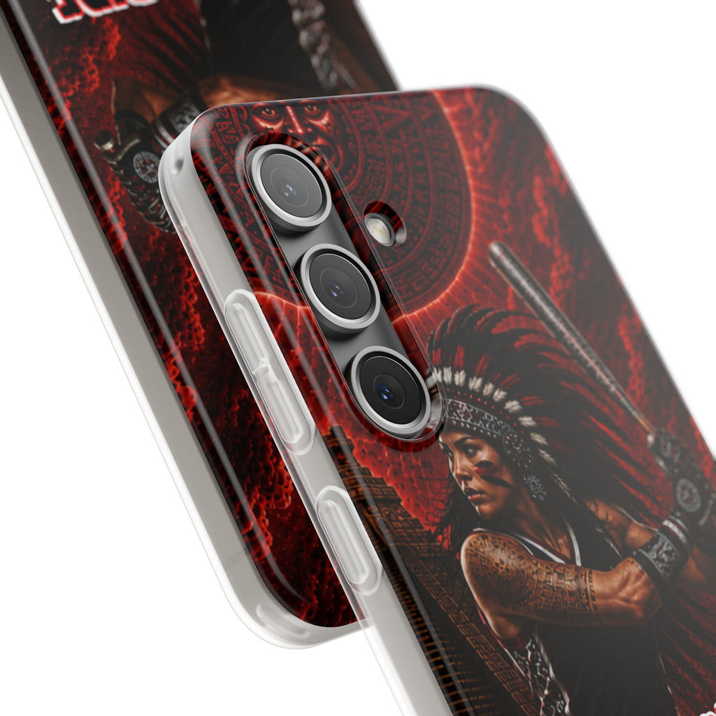 Aztec Softball Warrior – Flexi Phone Case (iPhone & Samsung • Clear TPU • Made in USA • Personalized Option)