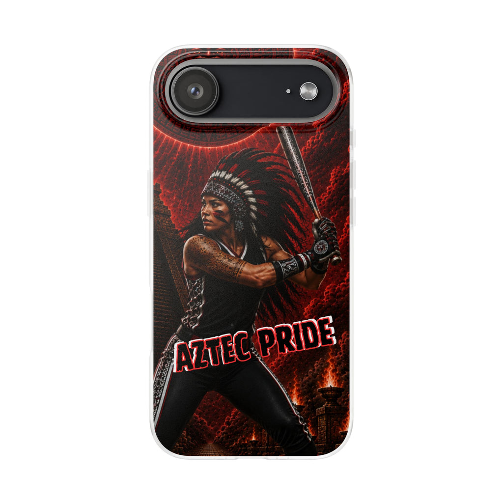 Aztec Softball Warrior – Flexi Phone Case (iPhone & Samsung • Clear TPU • Made in USA • Personalized Option)