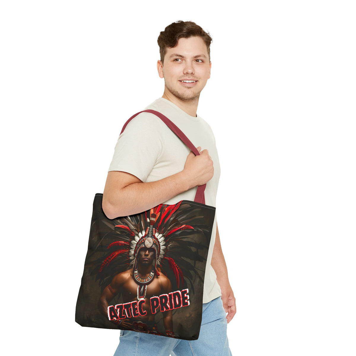 Aztec Warrior Eagle Tote Bag – Aztec-Inspired Reusable Shopping Bag | GringoArte