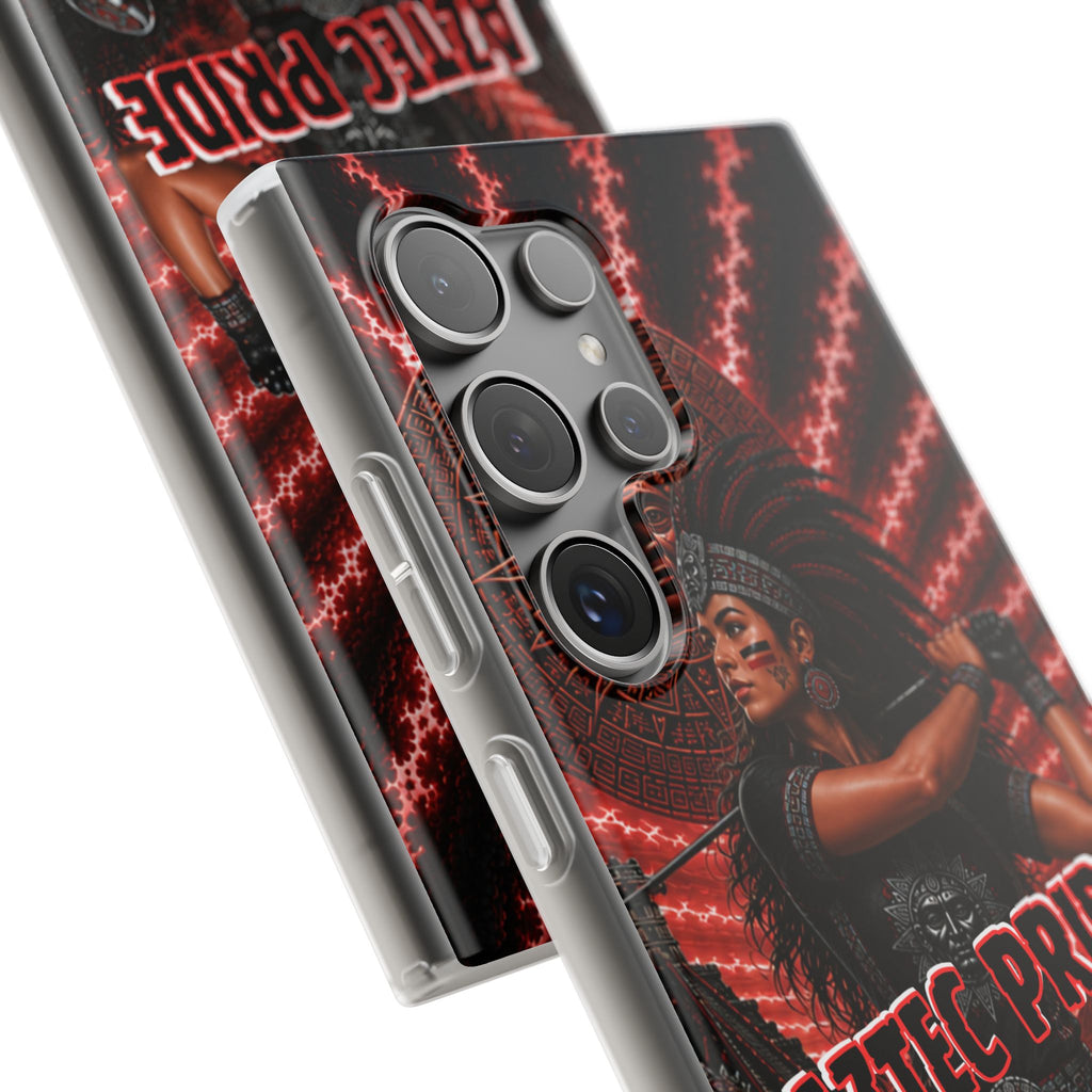 Aztec Golf Female Warrior – Flexi Phone Case (iPhone & Samsung • Clear TPU • Made & Shipped in the USA • 🚚 FREE USA Shipping • Personalized Option)