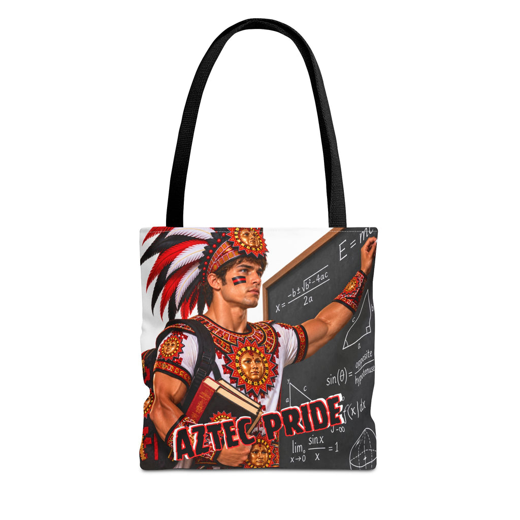 Aztec Mathematician Warrior Tote Bag | Aztec-Inspired AI Art • Made & Shipped in the USA • 🚚 FREE USA Shipping • FREE Personalization