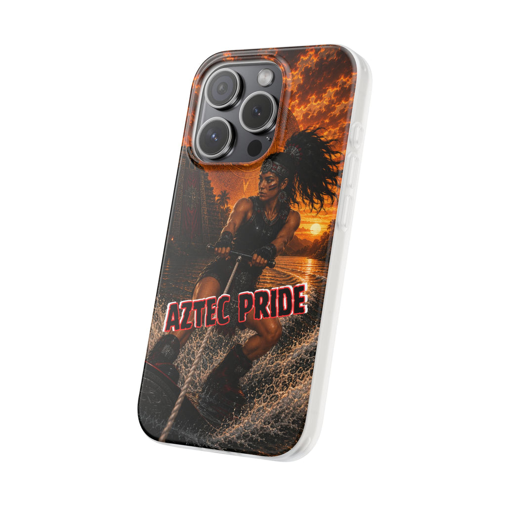 Aztec Wakeboard Female Warrior – Flexi Phone Case (iPhone & Samsung • Clear TPU • Made & Shipped in the USA • 🚚 FREE USA Shipping • Personalized Option)