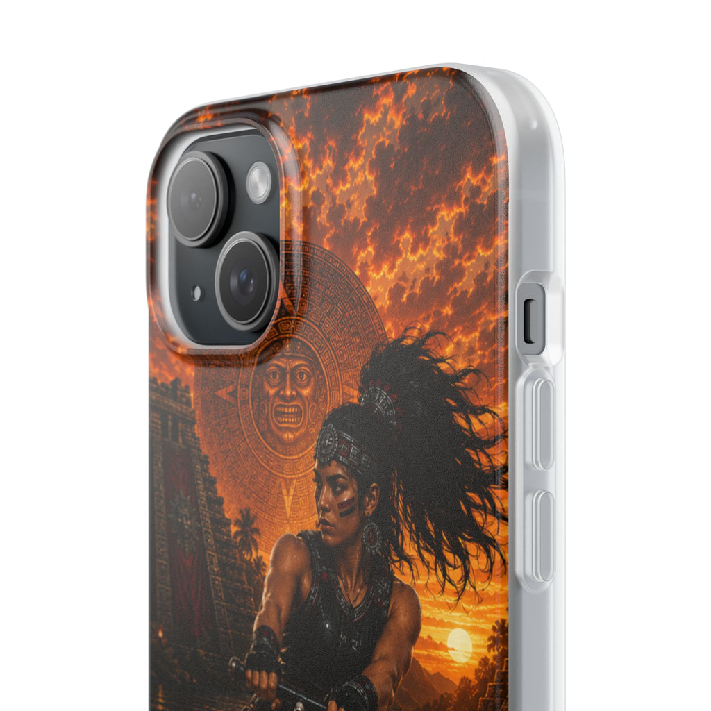 Aztec Wakeboard Female Warrior – Flexi Phone Case (iPhone & Samsung • Clear TPU • Made & Shipped in the USA • 🚚 FREE USA Shipping • Personalized Option)