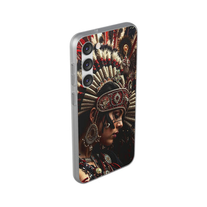 Aztec Goddess Spirit – Flexi Phone Case (iPhone & Samsung • Clear TPU • Made in USA • Personalized Option)