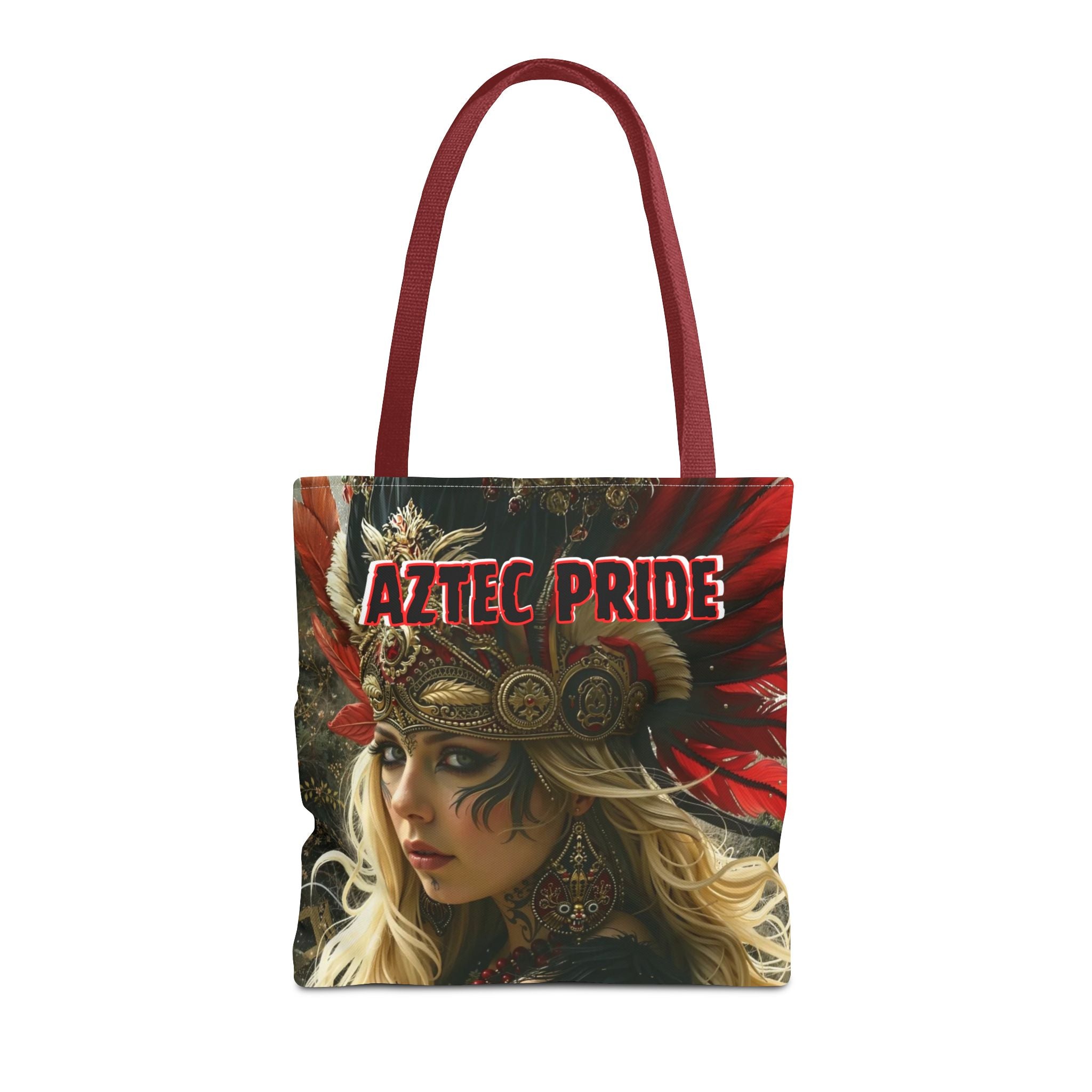 Aztec Fireheart Queen Tote Bag – Aztec-Inspired Reusable Shopping Bag | GringoArte