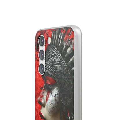 Aztec Fearless Goddess – Flexi Phone Case (iPhone & Samsung • Clear TPU • Made in USA • Personalized Option)