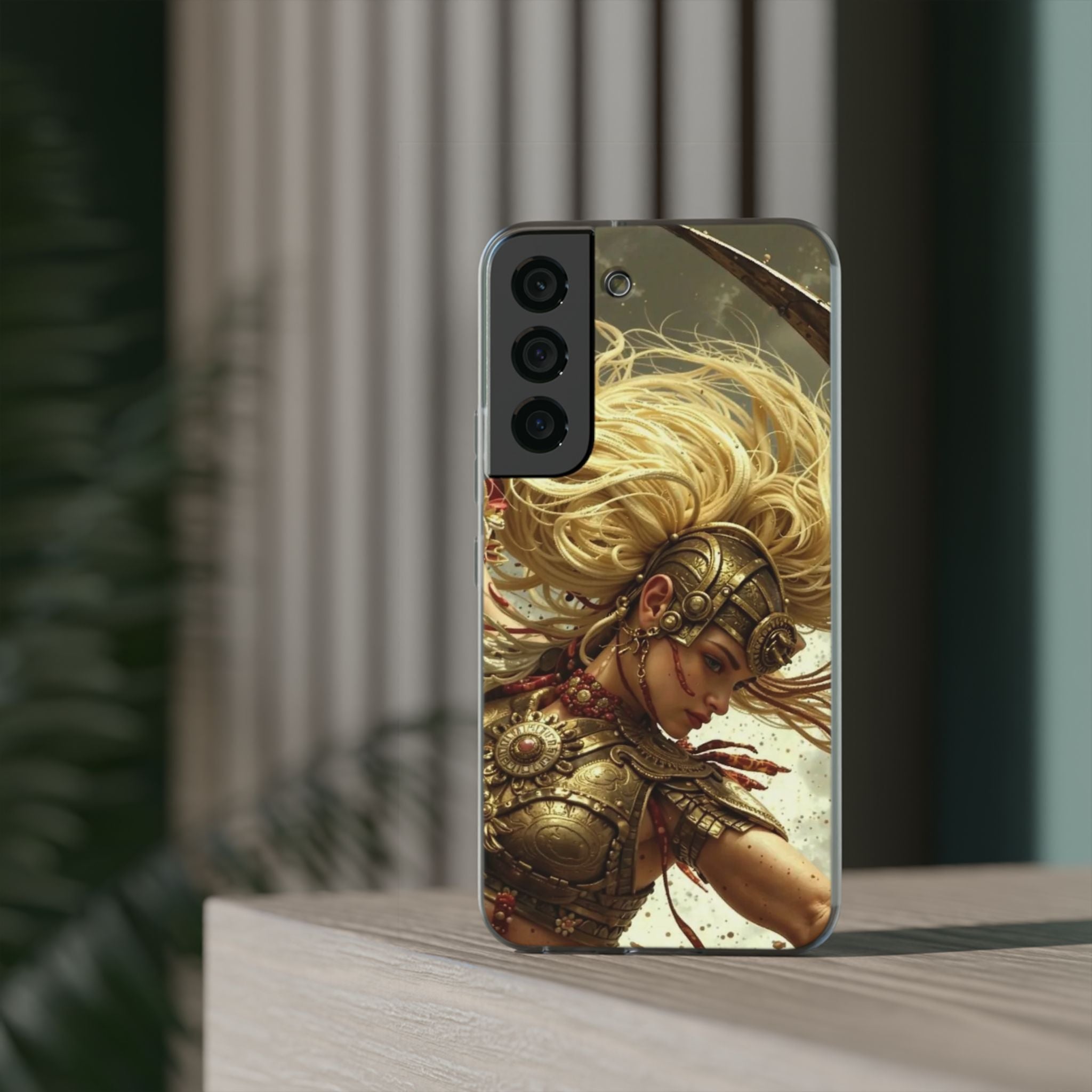 Aztec Iron Queen – Flexi Phone Case (iPhone & Samsung • Clear TPU • Made in USA • Personalized Option)