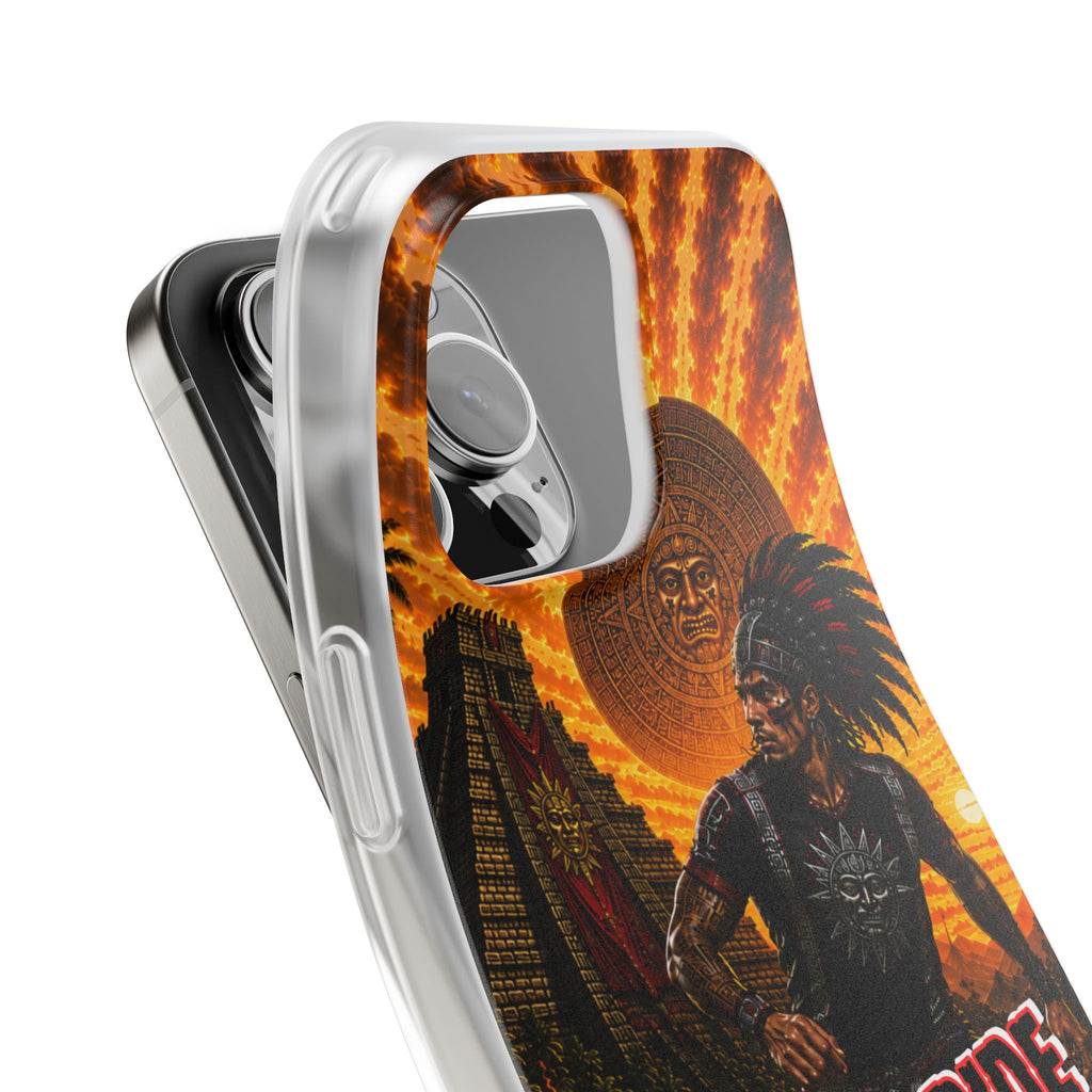 Aztec Soccer Male Warrior – Flexi Phone Case (iPhone & Samsung • Clear TPU • Made & Shipped in the USA • 🚚 FREE USA Shipping • Personalized Option)