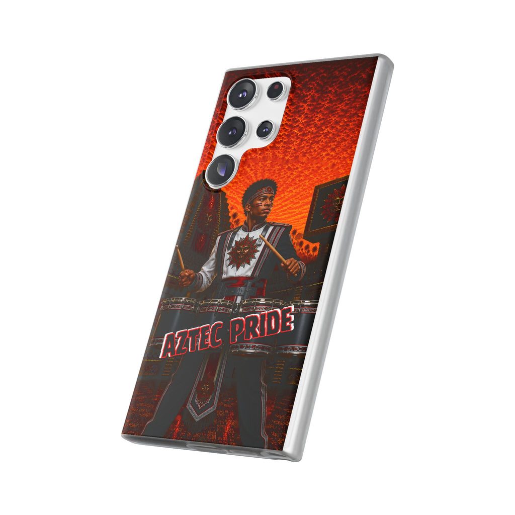 Aztec Band Warrior – Flexi Phone Case (iPhone & Samsung • Clear TPU • Made & Shipped in the USA • 🚚 FREE USA Shipping • Personalized Option)
