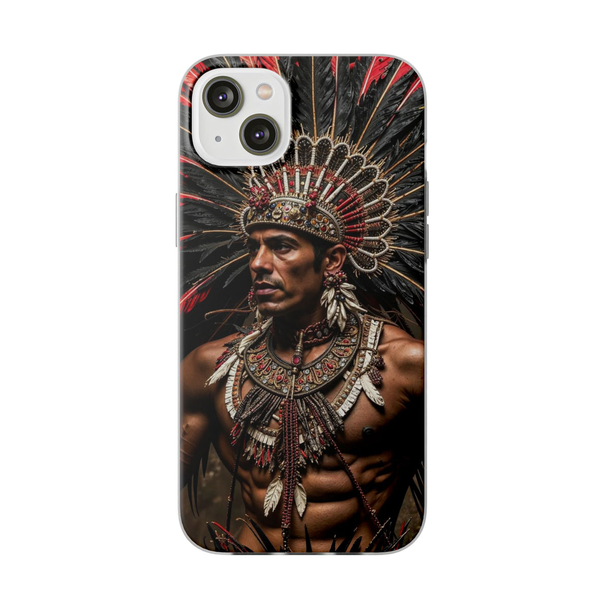 Aztec Sun Guardian – Flexi Phone Case (iPhone & Samsung • Clear TPU • Made in USA • Personalized Option)