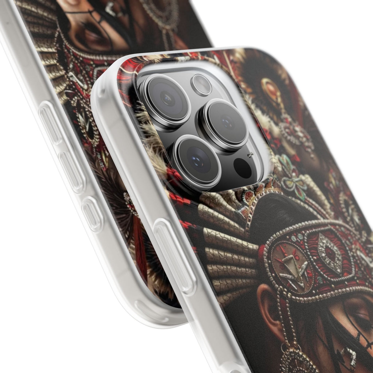 Aztec Goddess Spirit – Flexi Phone Case (iPhone & Samsung • Clear TPU • Made in USA • Personalized Option)