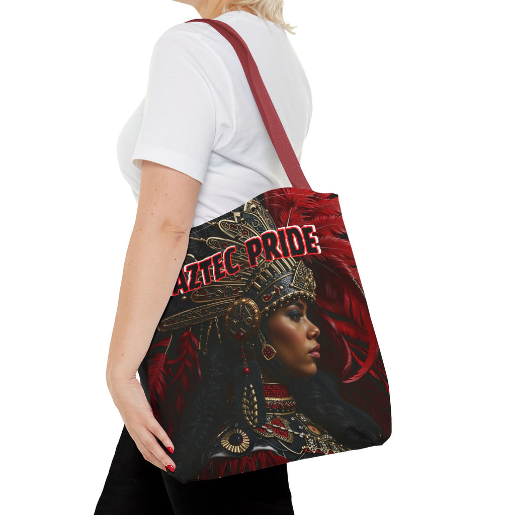 Aztec Lioness Queen Tote Bag – Aztec-Inspired Reusable Shopping Bag | GringoArte