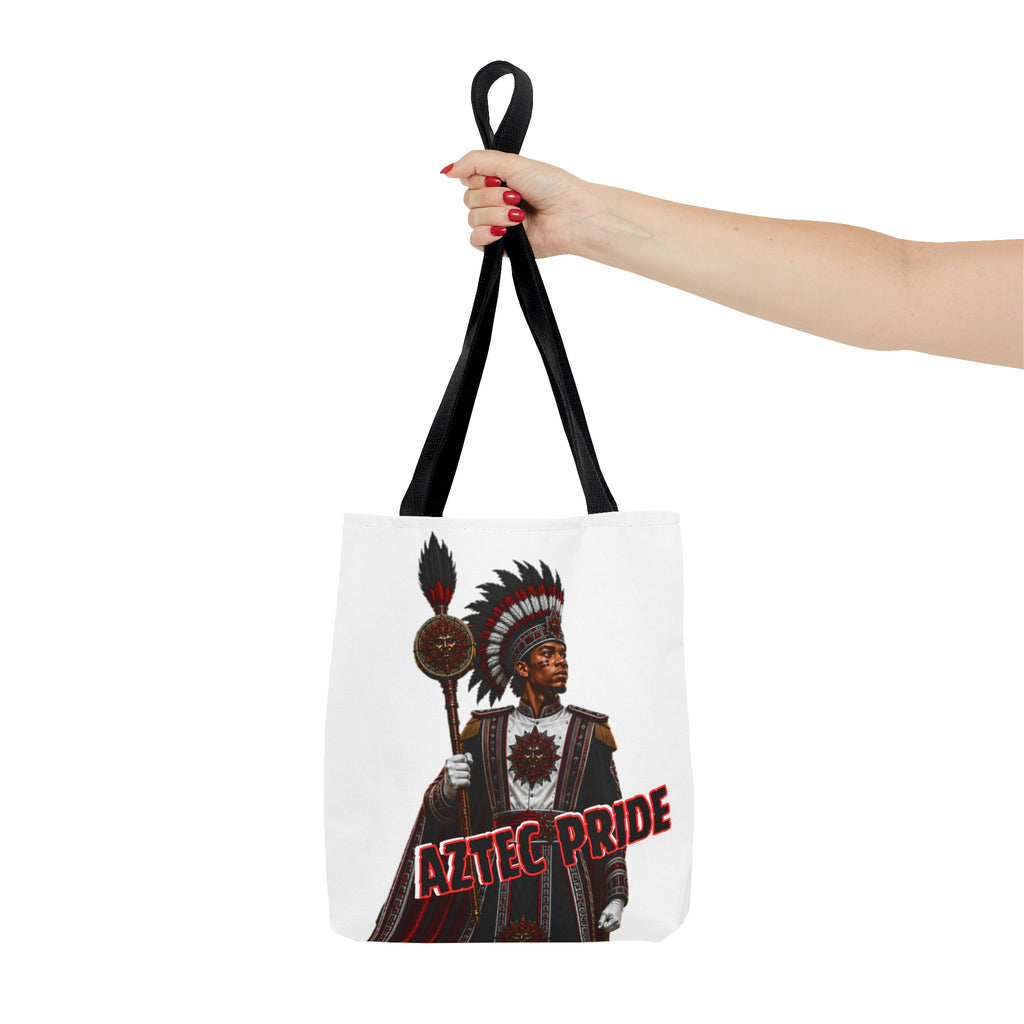 Aztec Band Warrior Tote Bag | Aztec-Inspired AI Art • Made & Shipped in the USA • 🚚 FREE USA Shipping • FREE Personalization