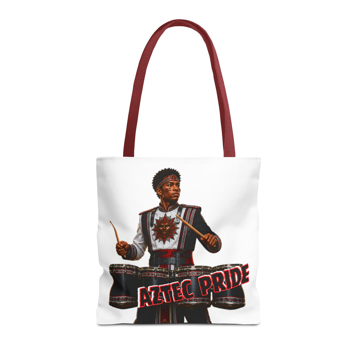 Aztec Band Warrior Tote Bag | Aztec-Inspired AI Art • Made & Shipped in the USA • 🚚 FREE USA Shipping • FREE Personalization