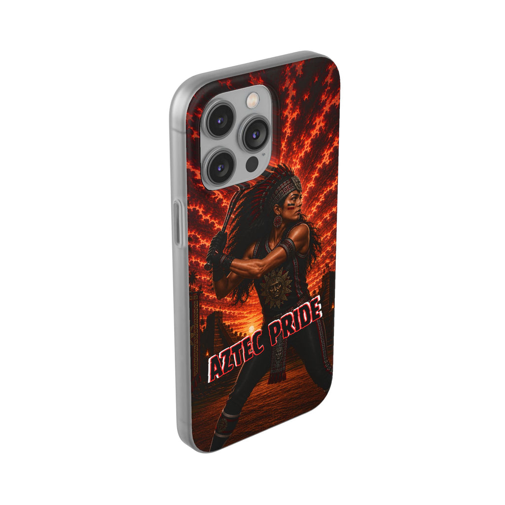 Aztec Softball Warrior – Flexi Phone Case (iPhone & Samsung • Clear TPU • Made & Shipped in the USA • 🚚 FREE USA Shipping • Personalized Option)