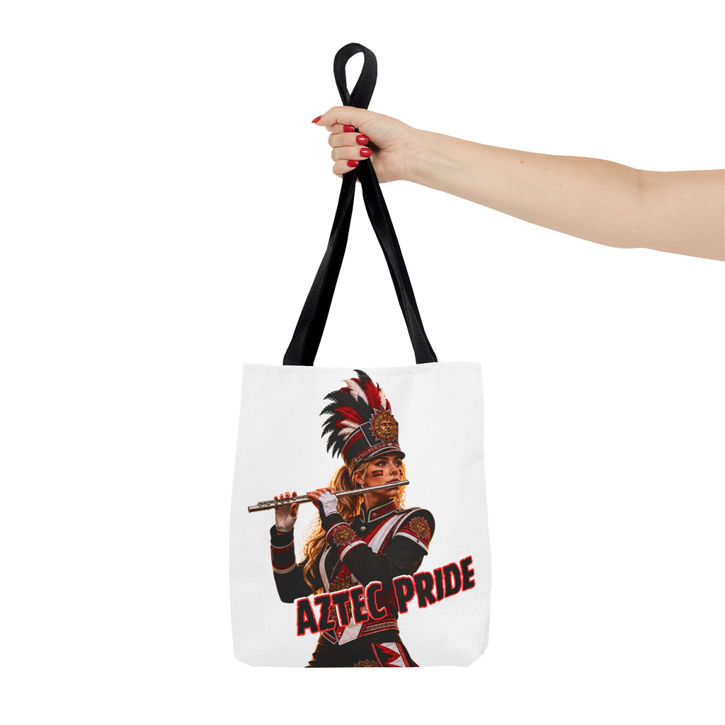 Aztec Band Warrior Tote Bag | Aztec-Inspired AI Art • Made & Shipped in the USA • 🚚 FREE USA Shipping • FREE Personalization