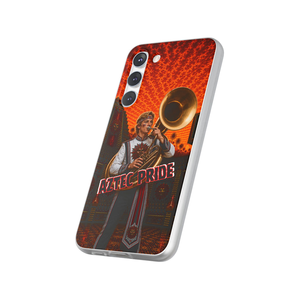 Aztec Band Warrior – Flexi Phone Case (iPhone & Samsung • Clear TPU • Made & Shipped in the USA • 🚚 FREE USA Shipping • Personalized Option)