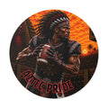 Aztec Football Quarterback Warrior Round Vinyl Sticker 2”–6” | Made & Shipped in the USA • 🚚 FREE USA Shipping • Personalized Option