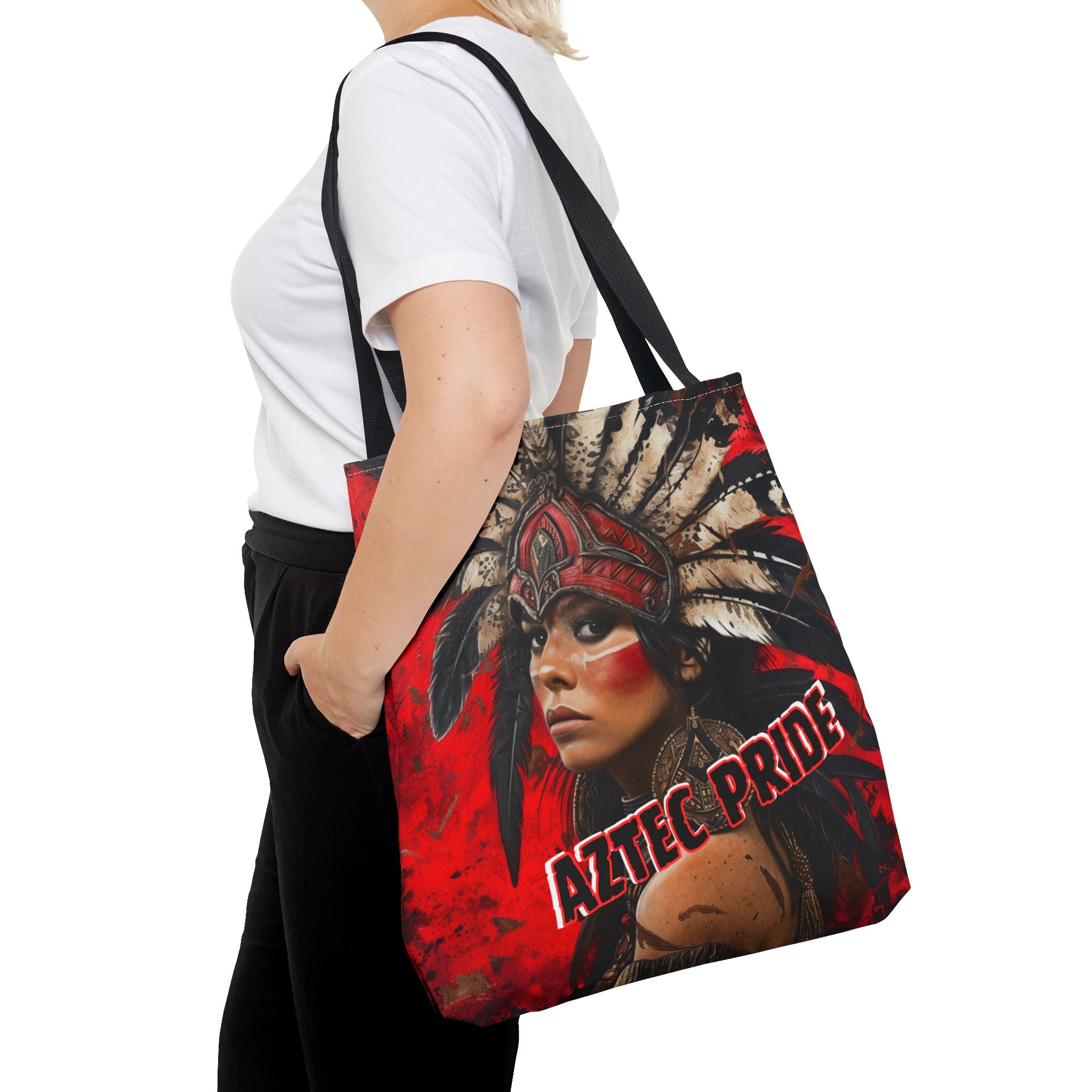 Aztec Moon Goddess Tote Bag – Aztec-Inspired Reusable Shopping Bag | GringoArte