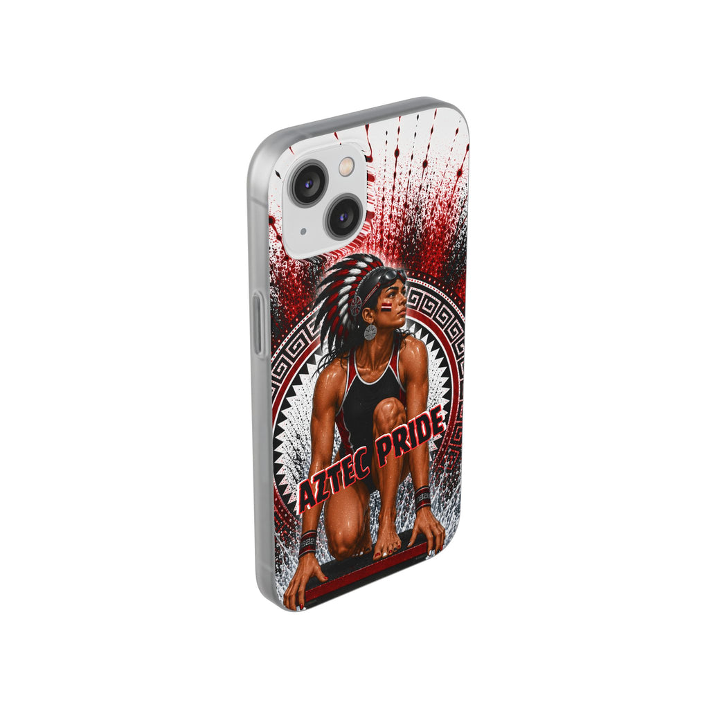 Aztec Swim & Dive Warrior – Flexi Phone Case (iPhone & Samsung • Clear TPU • Made & Shipped in the USA • 🚚 FREE USA Shipping • Personalized Option)